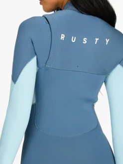 A Series Ecoprene 3/2 Chest Zip Long Sleeve Steamer Wetsuit | Rusty Outlet