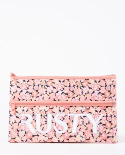 Academy Floral Printed Pencil Case Girls | Rusty Clearance