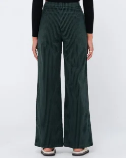 Amanda High Waisted Wide Leg Cord Pant | Rusty Hot