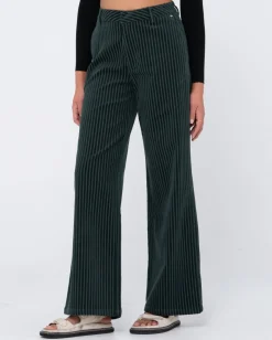 Amanda High Waisted Wide Leg Cord Pant | Rusty Hot