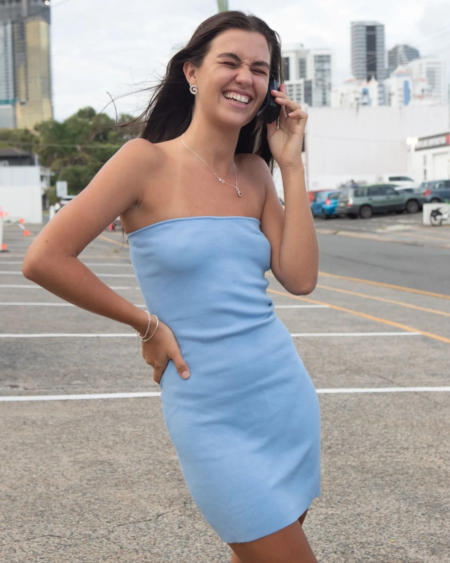 Amelia Knit Strapless Mini Dress | Rusty Sale