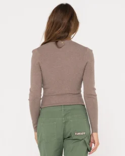 Amelia Skimmer Long Sleeve Knit Top | Rusty Fashion