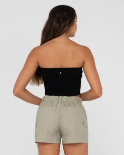 Amelia Strapless Knit Crop Top | Rusty Hot