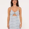 Balnear Floral Printed Cut Out Mini Dress | Rusty Discount