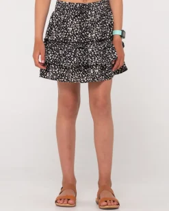 Balnear Floral Printed Mini Skirt Girls | Rusty Clearance