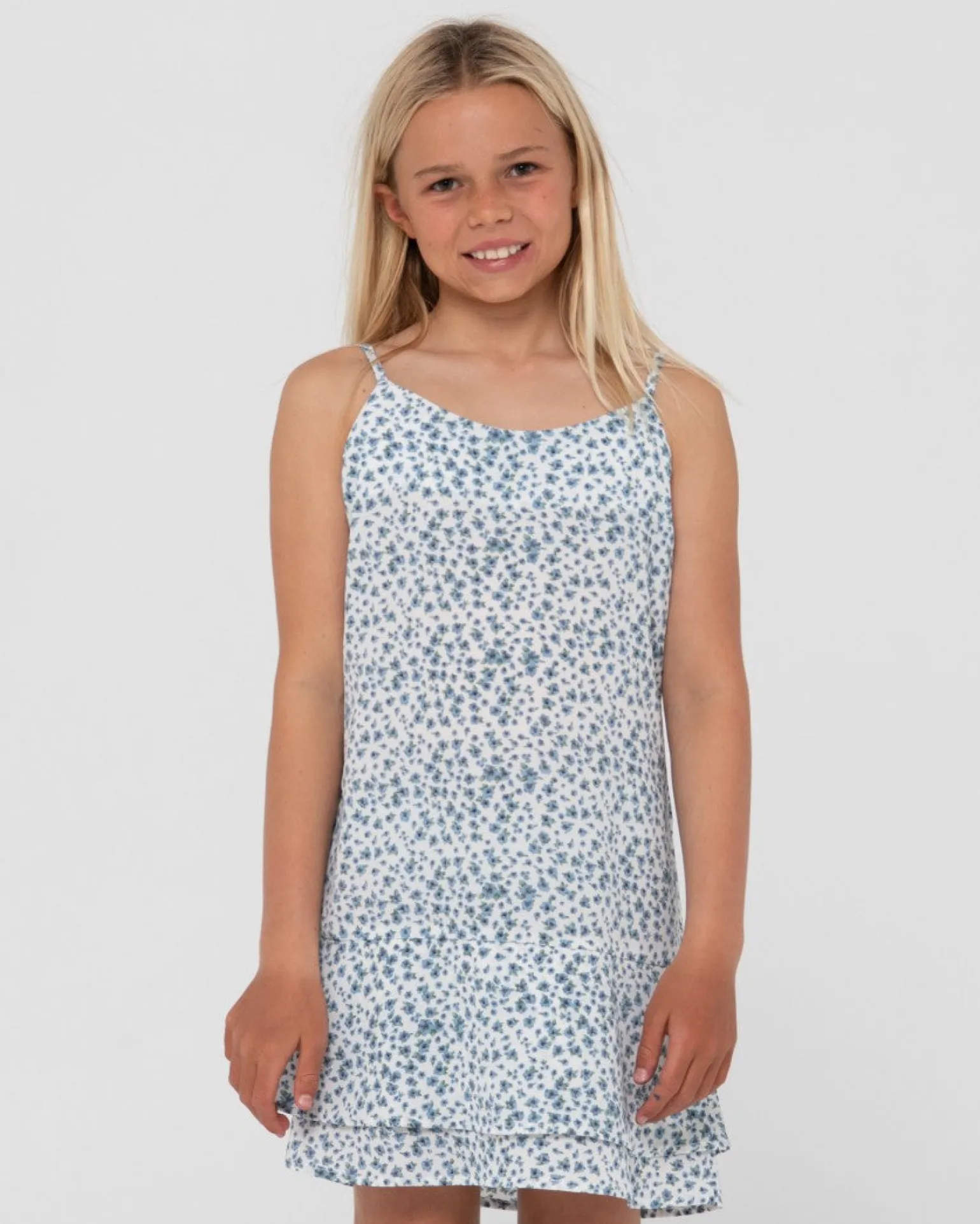 Balnear Floral Printed Mini Dress Girls | Rusty Flash Sale