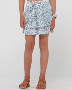 Balnear Floral Printed Mini Skirt Girls | Rusty Discount