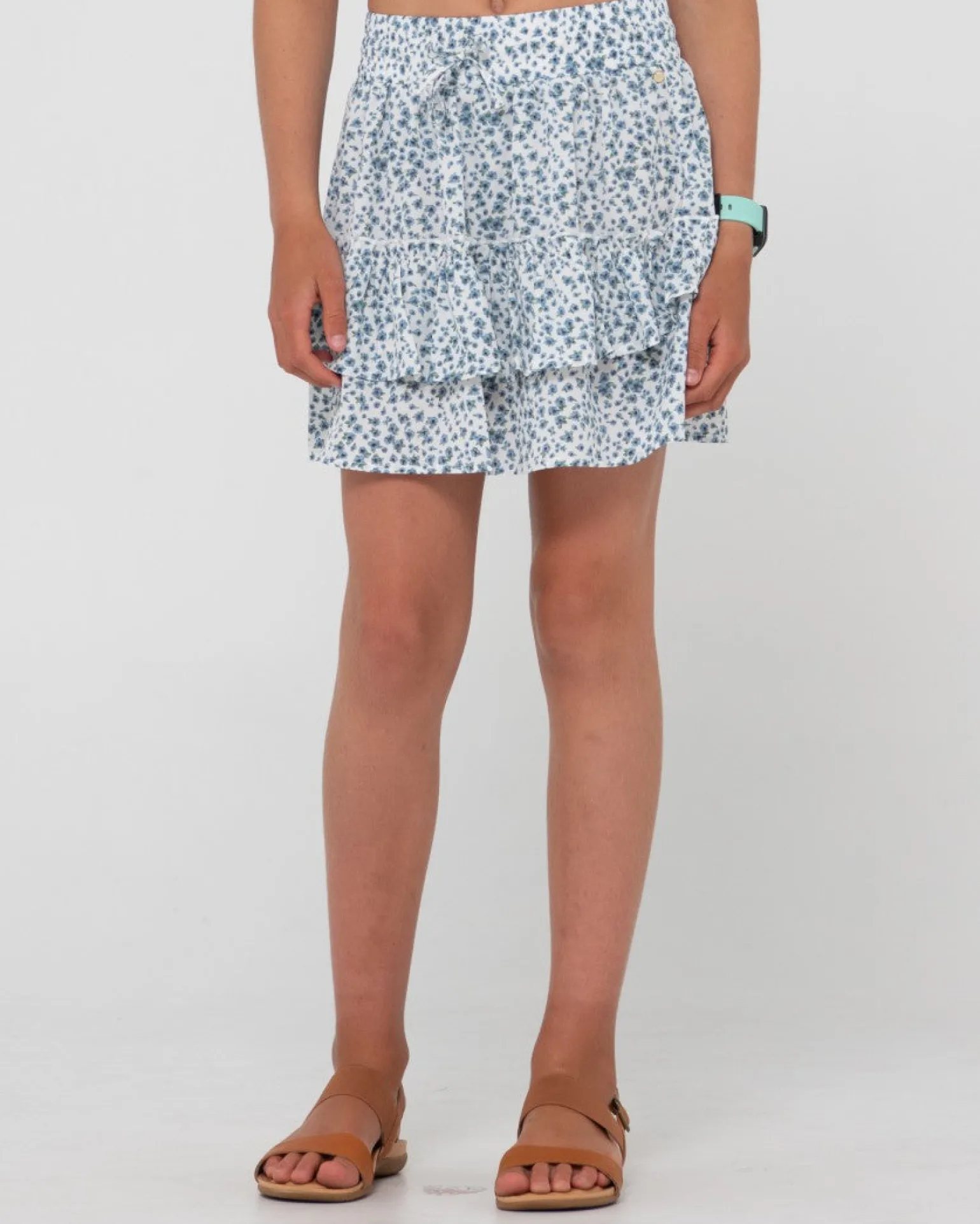 Balnear Floral Printed Mini Skirt Girls | Rusty Discount