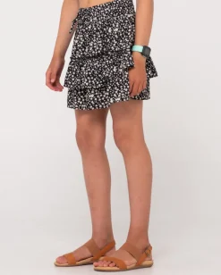 Balnear Floral Printed Mini Skirt Girls | Rusty Clearance