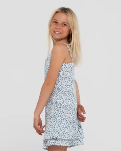 Balnear Floral Printed Mini Dress Girls | Rusty Flash Sale