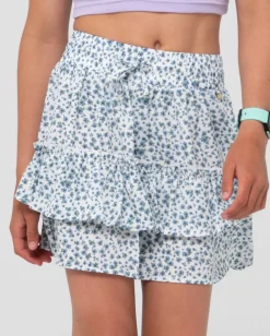 Balnear Floral Printed Mini Skirt Girls | Rusty Discount