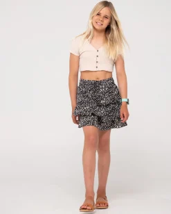 Balnear Floral Printed Mini Skirt Girls | Rusty Clearance