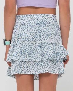 Balnear Floral Printed Mini Skirt Girls | Rusty Discount