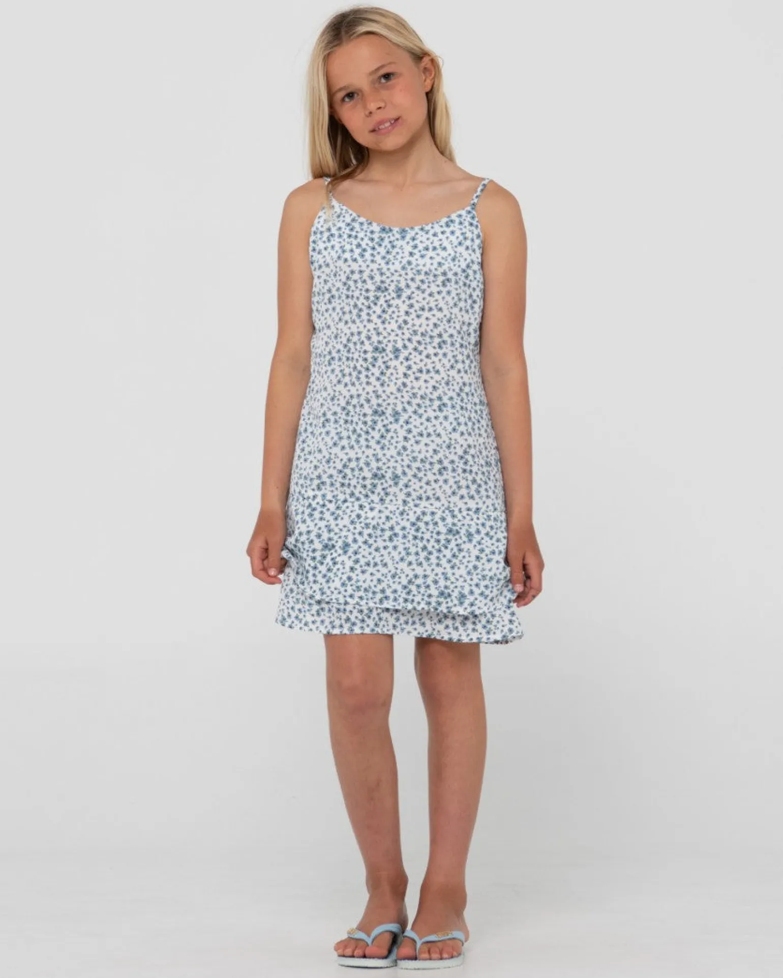 Balnear Floral Printed Mini Dress Girls | Rusty Flash Sale