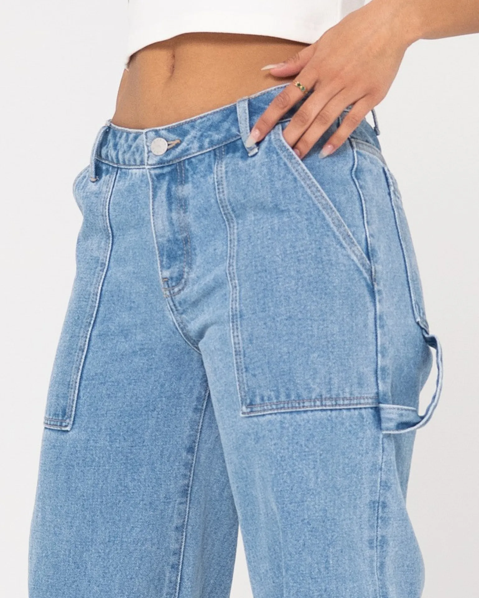 Billie Low Rise Denim Carpenter Jean | Rusty Store