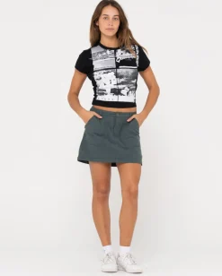 Billie Low Rise Ripstop Zip Off Maxi Skirt | Rusty Store