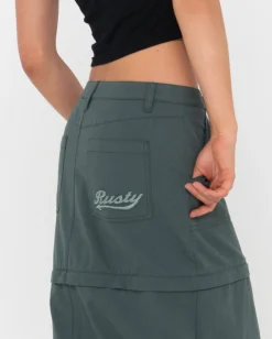 Billie Low Rise Ripstop Zip Off Maxi Skirt | Rusty Store