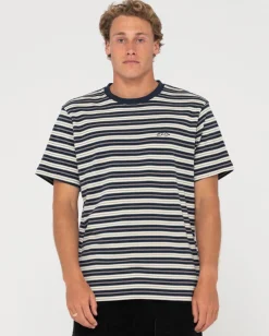 Biscuits Striped Short Sleeve Tee | Rusty Online