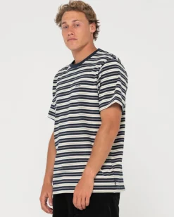Biscuits Striped Short Sleeve Tee | Rusty Online