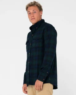 Black Watch Long Sleeve Flannel Shirt | Rusty Clearance