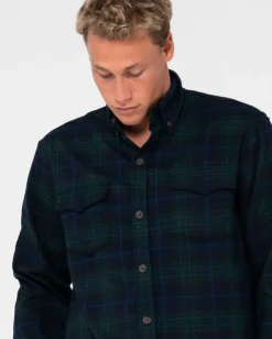 Black Watch Long Sleeve Flannel Shirt | Rusty Clearance