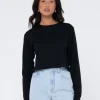 Blanks Long Sleeve Baby Tee | Rusty Cheap