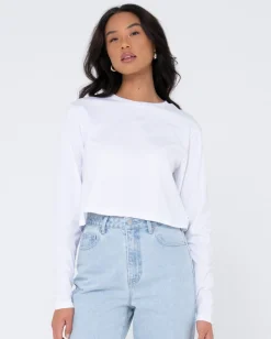 Blanks Long Sleeve Baby Tee | Rusty Flash Sale