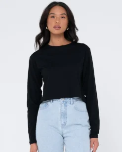 Blanks Long Sleeve Baby Tee | Rusty Flash Sale