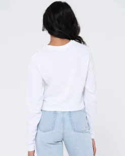 Blanks Long Sleeve Baby Tee | Rusty Flash Sale