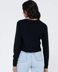 Blanks Long Sleeve Baby Tee | Rusty Flash Sale