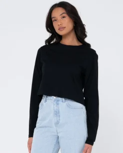 Blanks Long Sleeve Baby Tee | Rusty Flash Sale