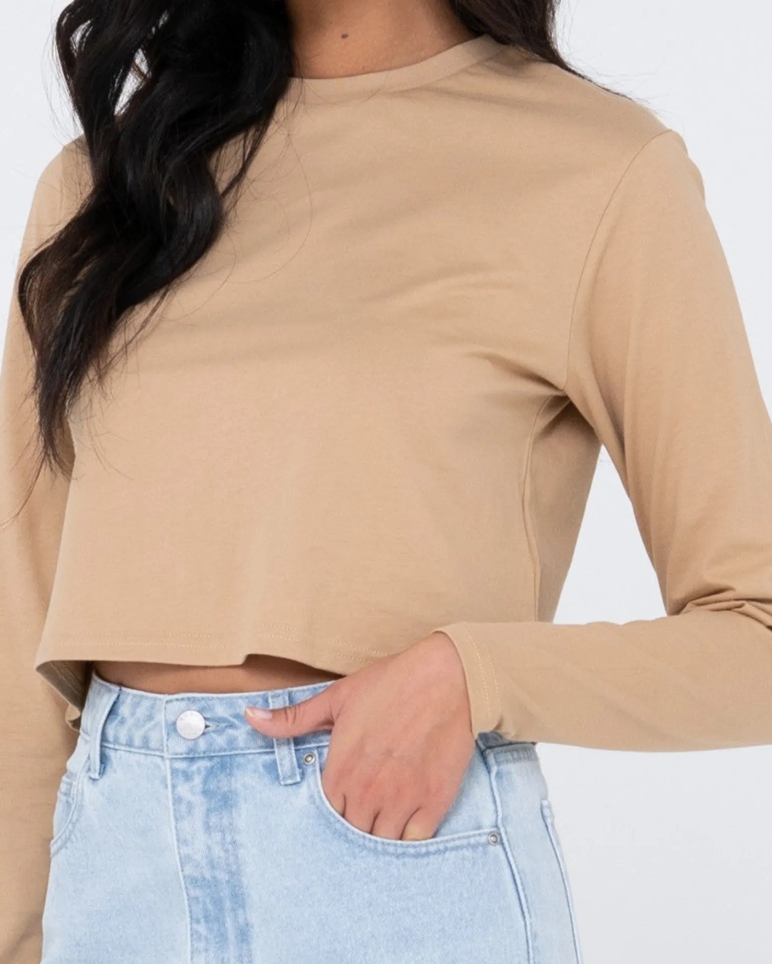 Blanks Long Sleeve Baby Tee | Rusty Fashion