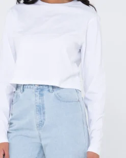 Blanks Long Sleeve Baby Tee | Rusty Flash Sale