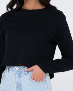 Blanks Long Sleeve Baby Tee | Rusty Flash Sale
