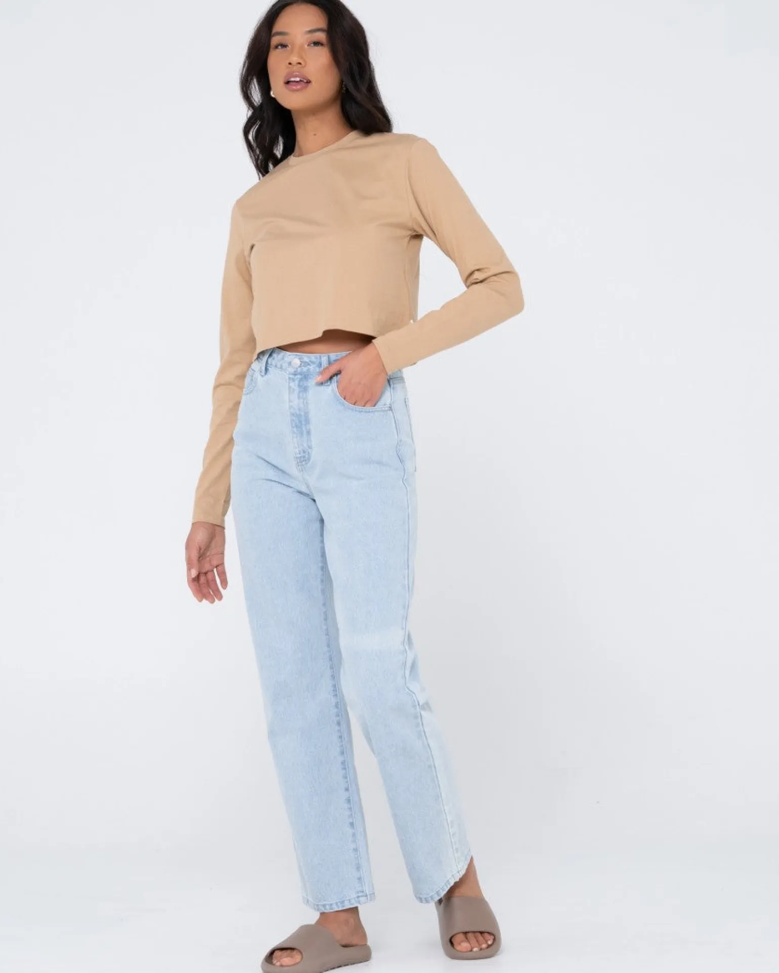 Blanks Long Sleeve Baby Tee | Rusty Fashion