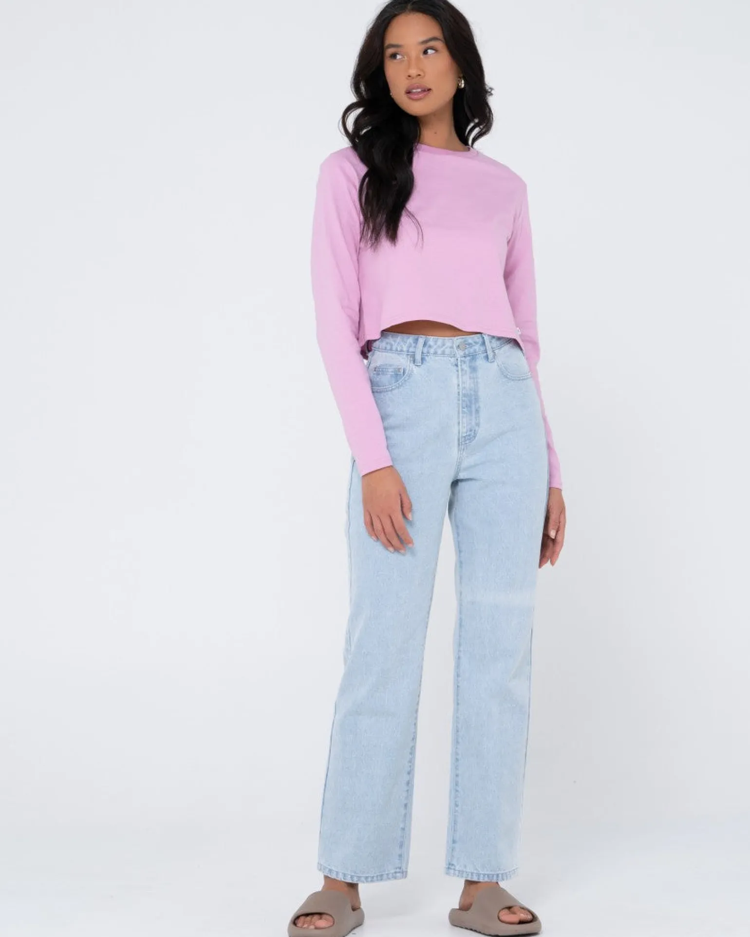 Blanks Long Sleeve Baby Tee | Rusty Best