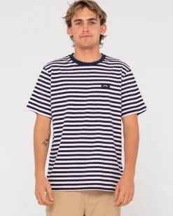 Blazewater Short Sleeve Striped Tee | Rusty Cheap