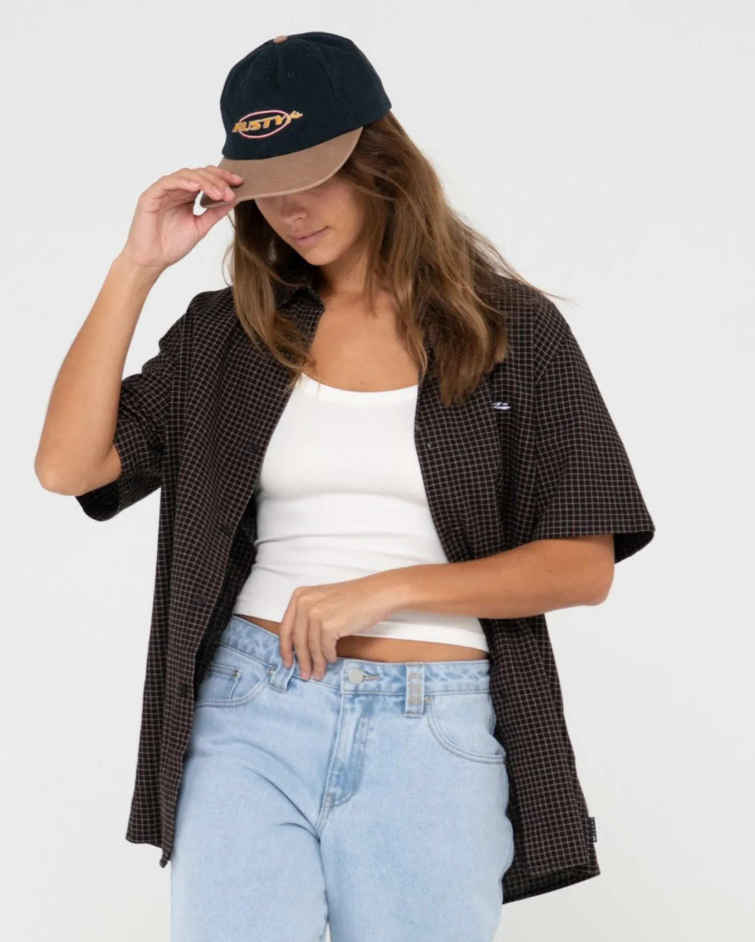 Blind Turn Vintage Wash Embroidered Dad Cap | Rusty Discount