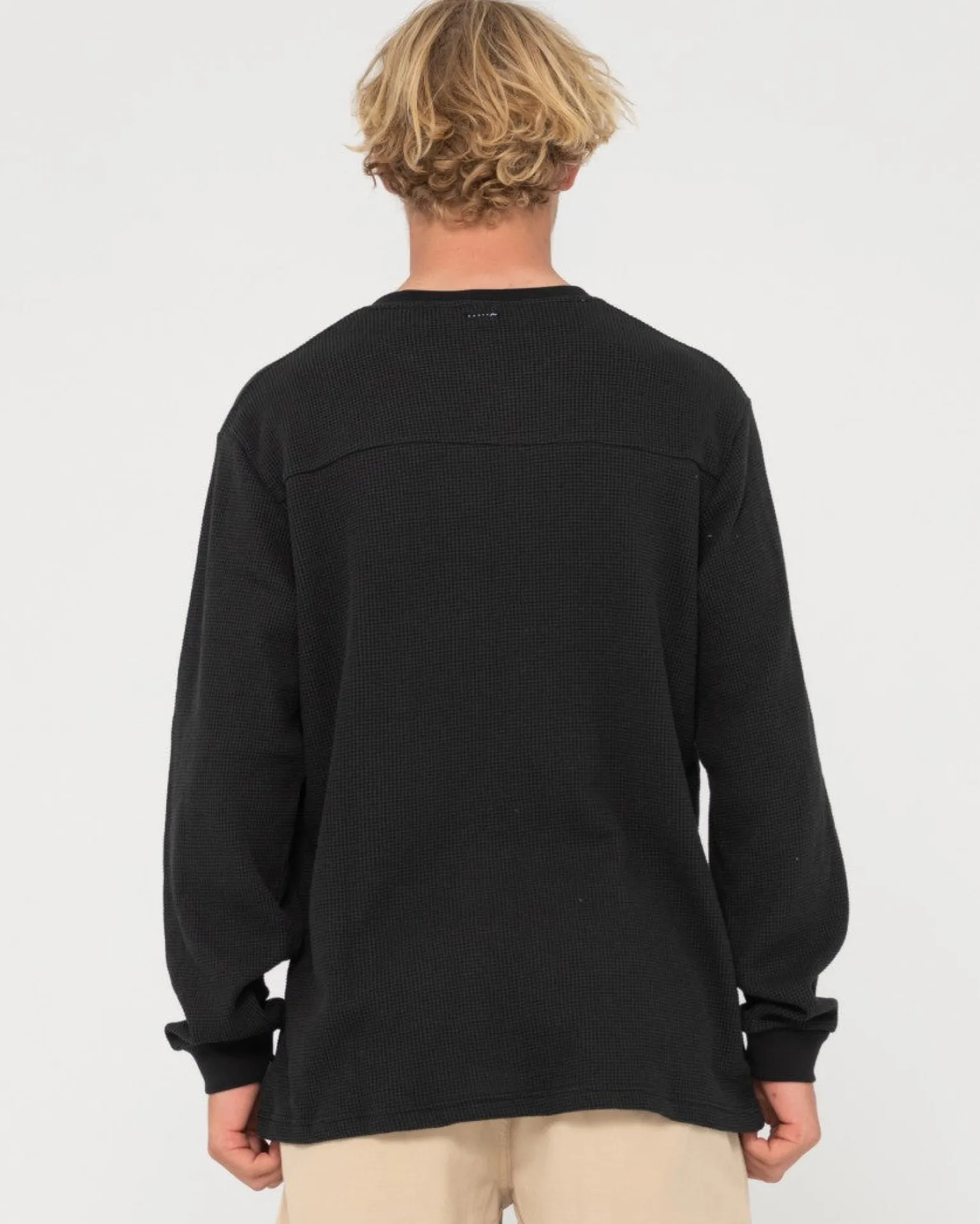 Boxed Out Waffle Long Sleeve Tee | Rusty Flash Sale