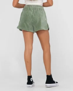 Bronte High Waisted Cord Short | Rusty Cheap