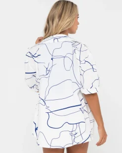 Brush Strokes Short Sleeve Shirt | Rusty Clearance