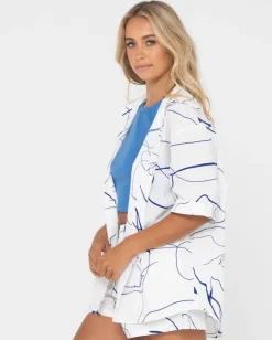 Brush Strokes Short Sleeve Shirt | Rusty Clearance