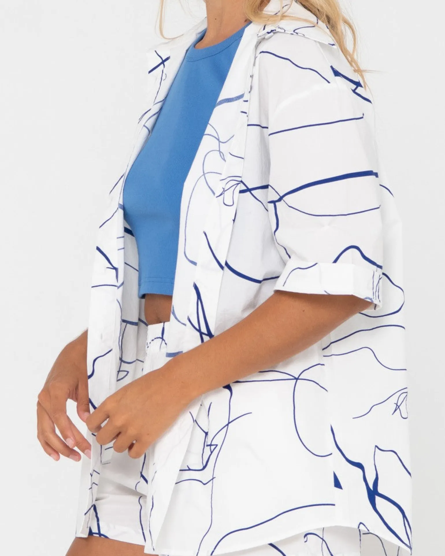 Brush Strokes Short Sleeve Shirt | Rusty Clearance