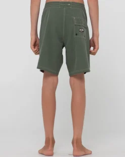 Burnt Rubber Vintage Wash Boardshort Boys | Rusty Discount