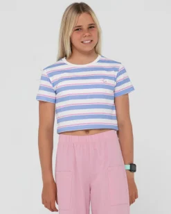 Camila Stripe Cropped Teee Girls | Rusty Online