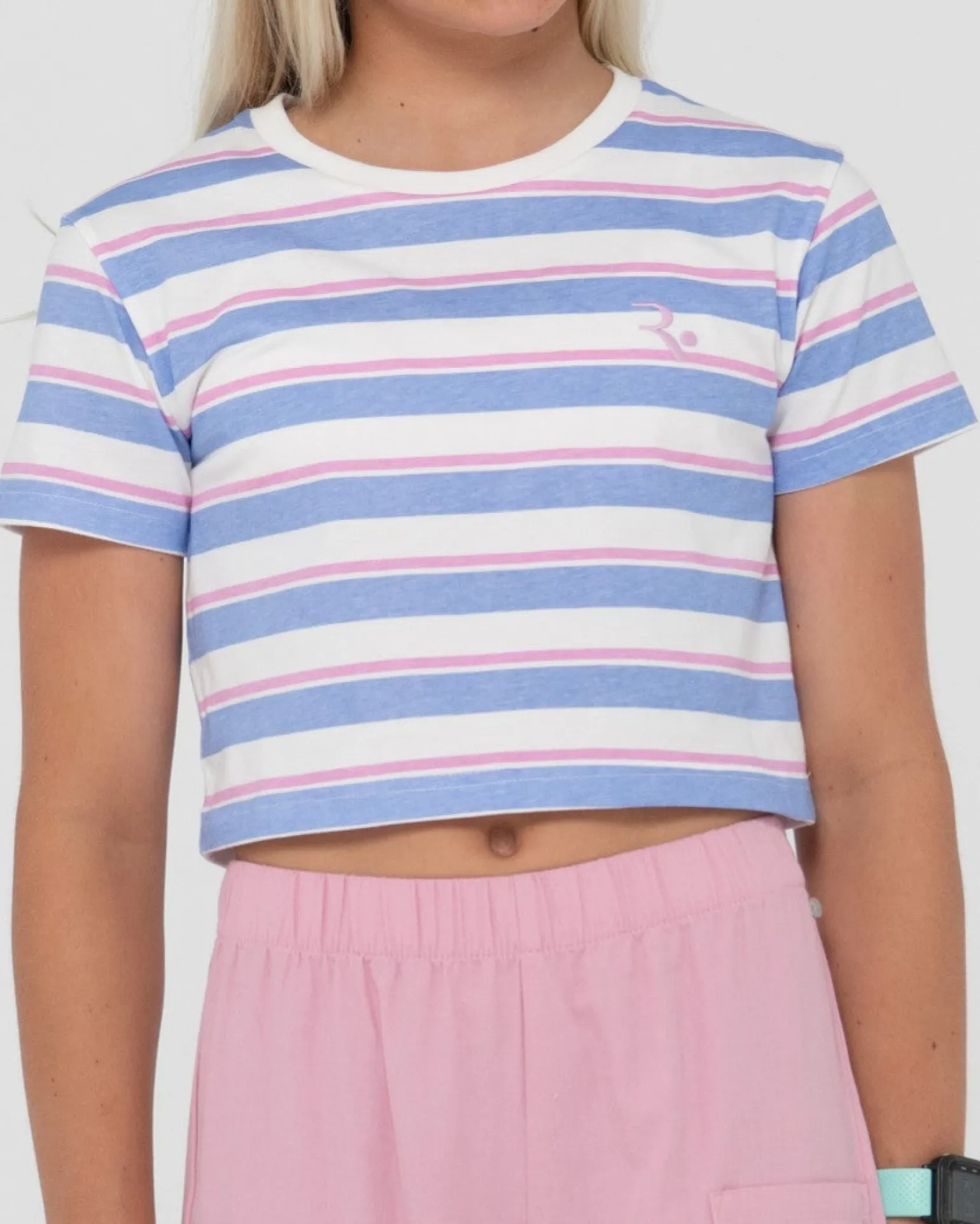 Camila Stripe Cropped Teee Girls | Rusty Online