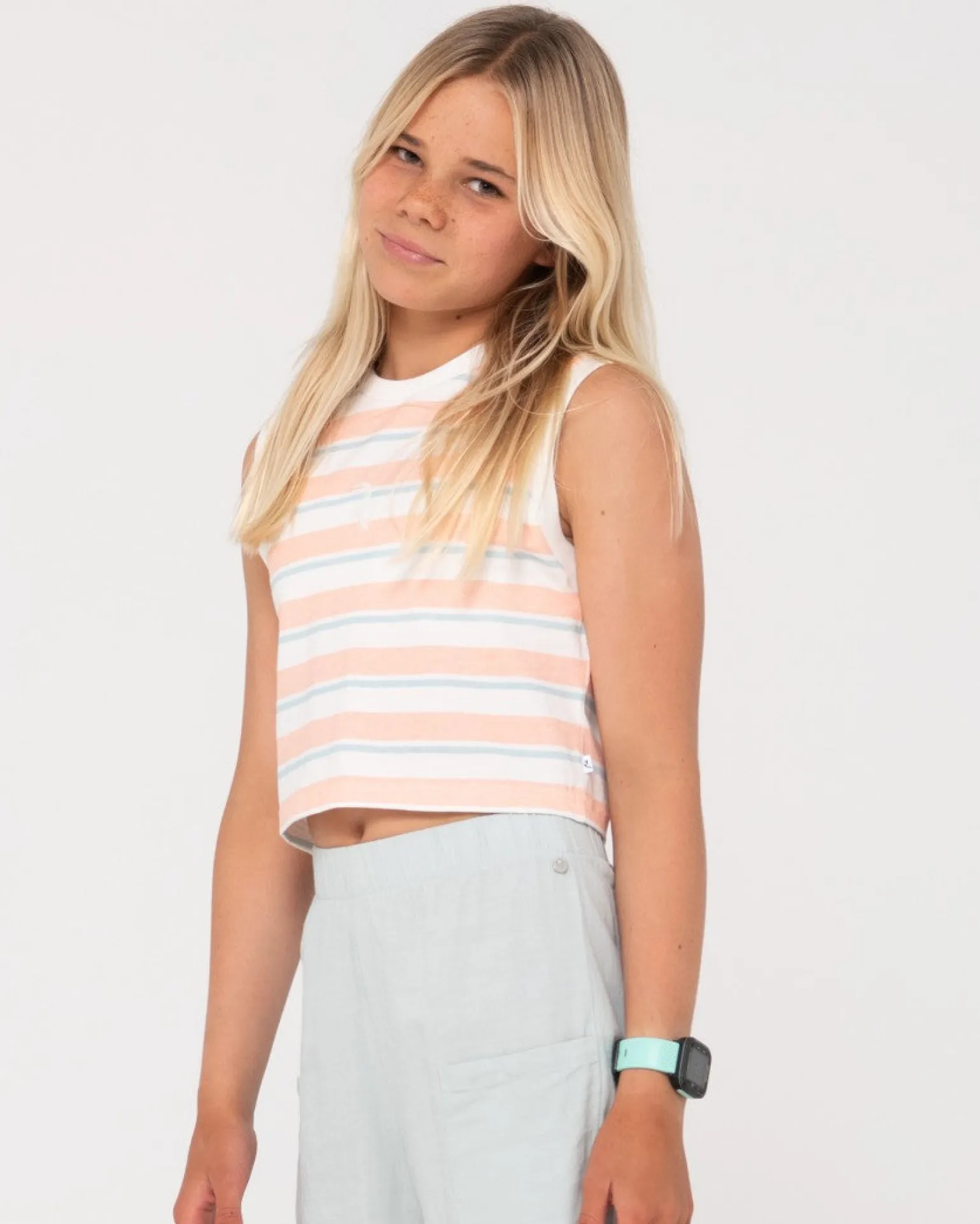 Camila Stripe Muscle Tank Girls | Rusty Online