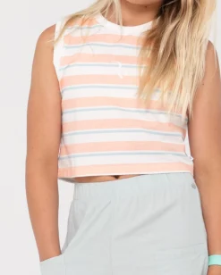 Camila Stripe Muscle Tank Girls | Rusty Online