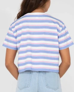 Camila Stripe Relaxed Crop Tee | Rusty Cheap