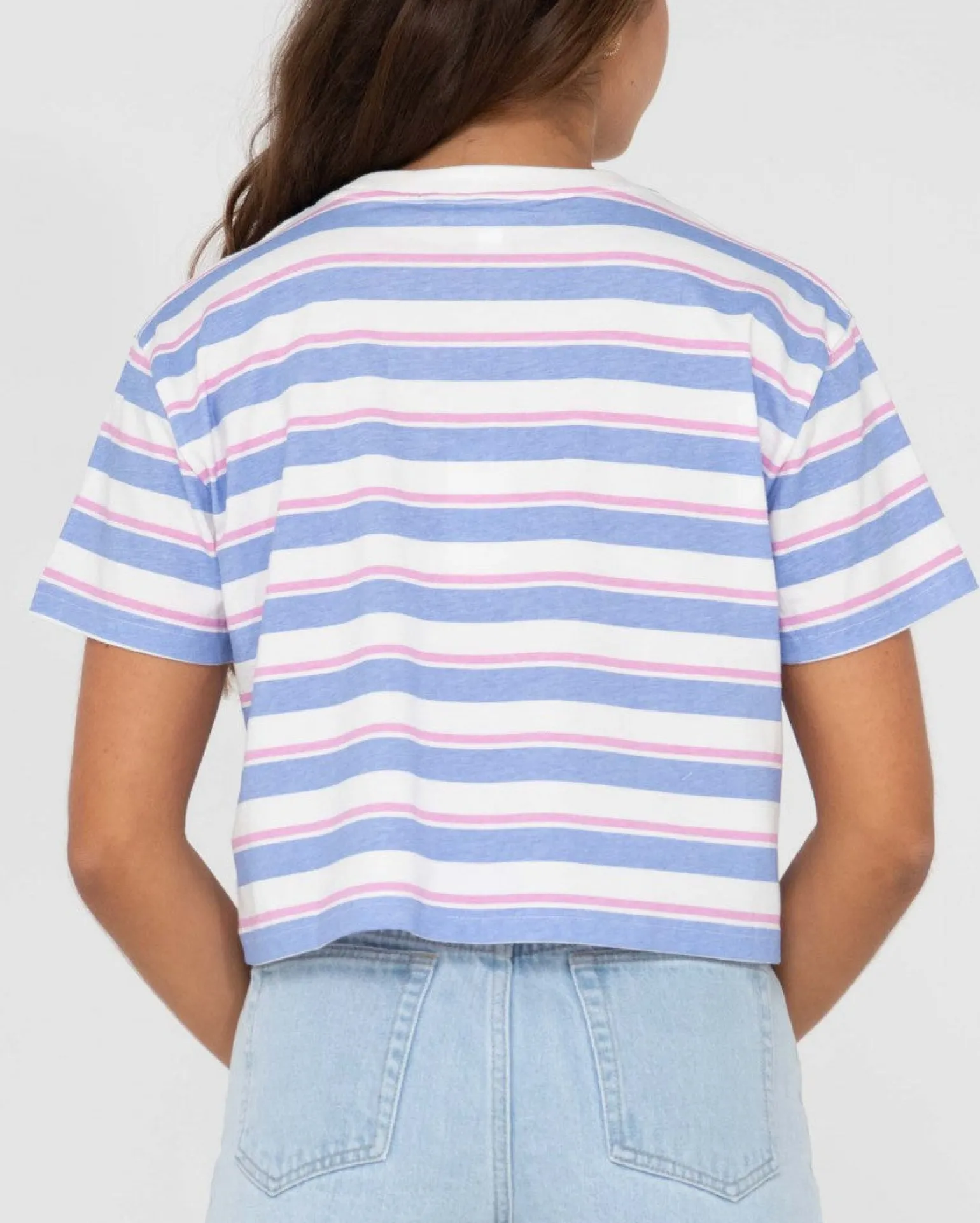Camila Stripe Relaxed Crop Tee | Rusty Cheap